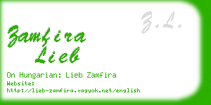 zamfira lieb business card